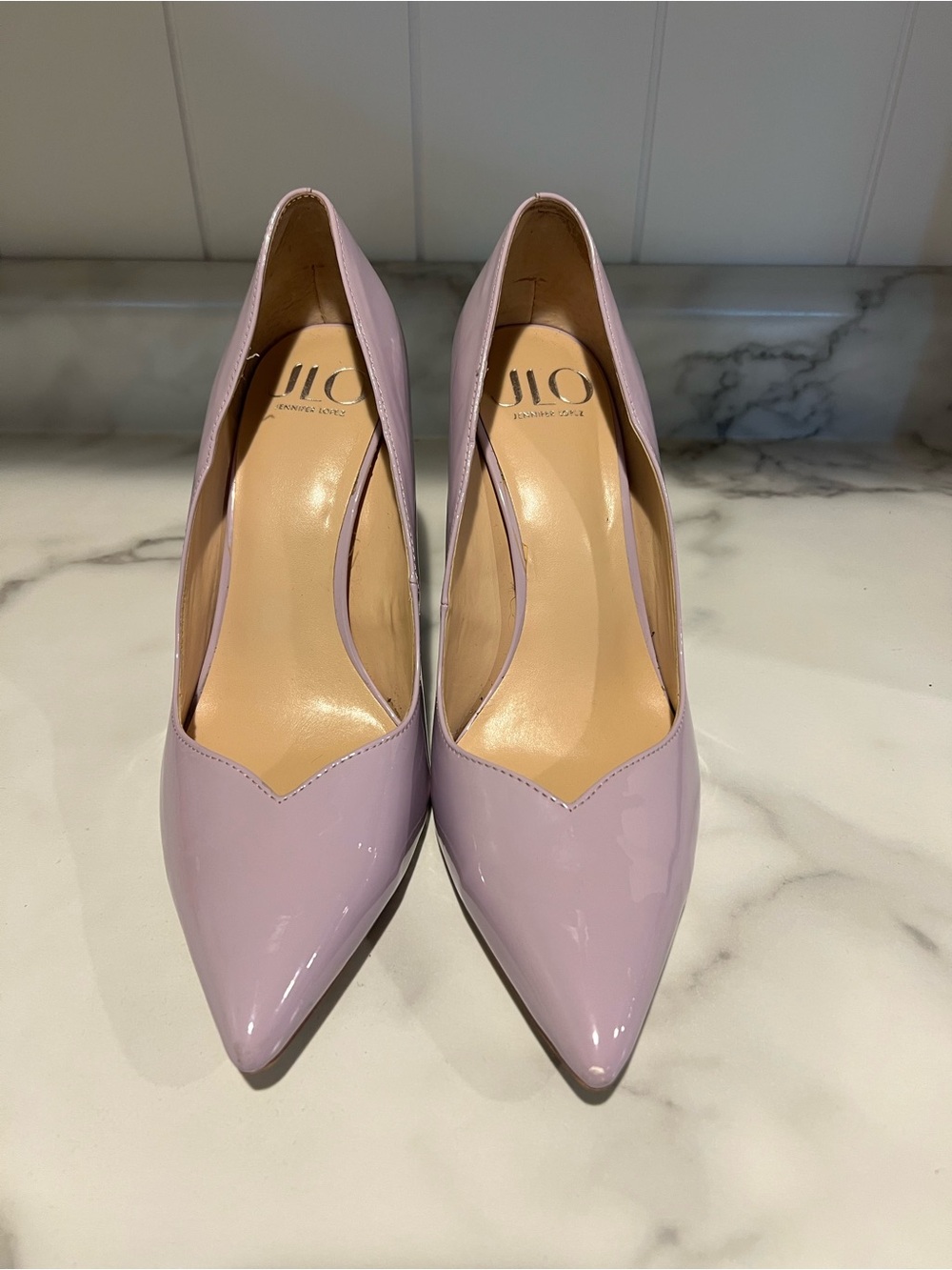 Jennifer Lopez Lavender Patent Pointed Pumps-9.5